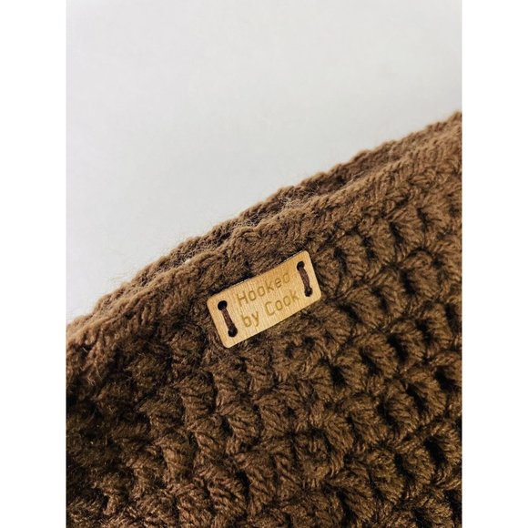 Handmade Crocheted Brown and White Football Tailgate LG Pot Cover NFL EXCELLENT - Picture 3 of 6